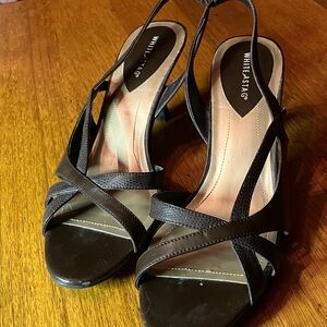 White Stag Elegant Brown Heeled Sandals